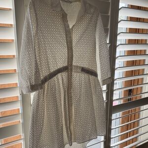 Zara Cream Eyelet Blouse or Dress